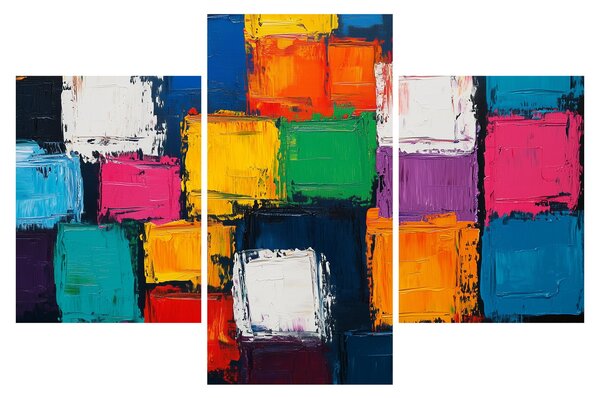 Slika - Slika šarenih kvadrata (90x60 cm)