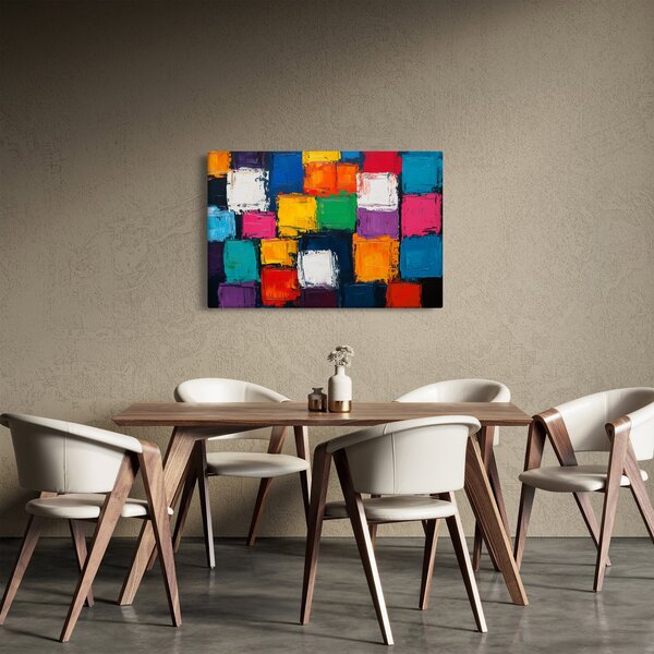 Slika - Slika šarenih kvadrata (90x60 cm)