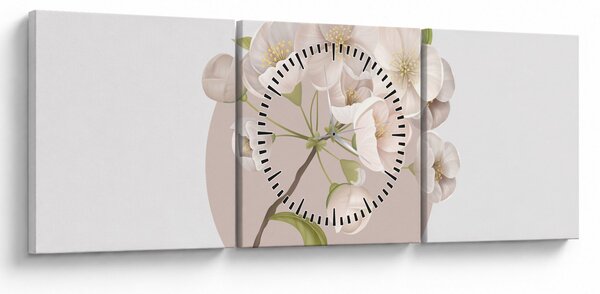 Slika - Cvjetajte s milošću N⁰2 (sa satom) (90x30 cm)