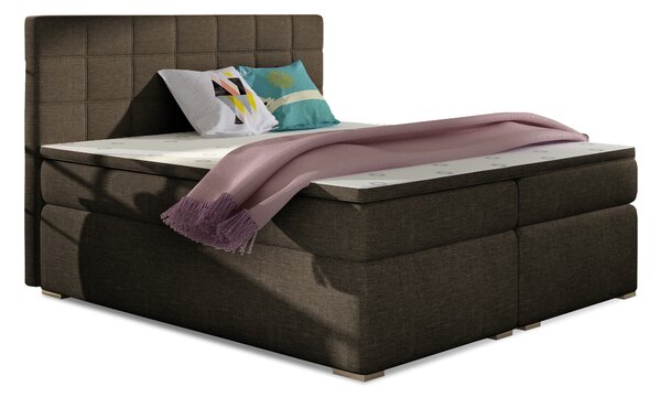 Zondo Bračni krevet Boxspring 160 cm Abbie (smeđa) (s madracima). Akcija -33%