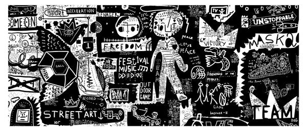 Slika - Grafiti (120x50 cm)