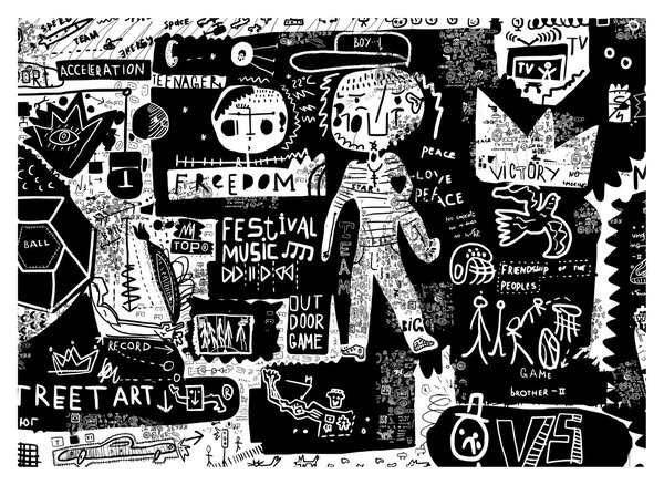 Staklena slika - Grafiti (70x50 cm)