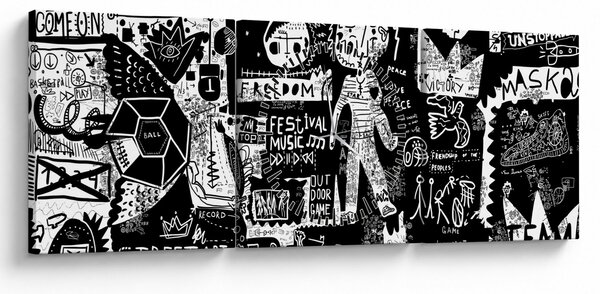 Slika - Grafiti (sa satom) (90x30 cm)