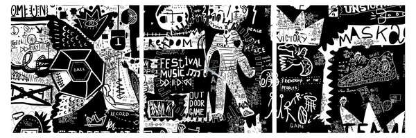 Slika - Grafiti (sa satom) (90x30 cm)