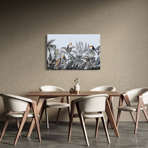 Slika - Ilustrirana džungla (90x60 cm)