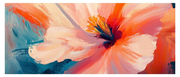 Slika - Oslikani cvijet (120x50 cm)