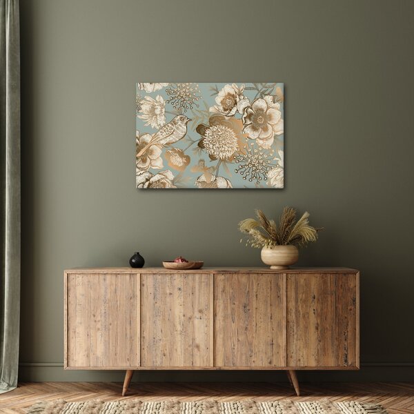 Slika - Vrt s pticom (70x50 cm)
