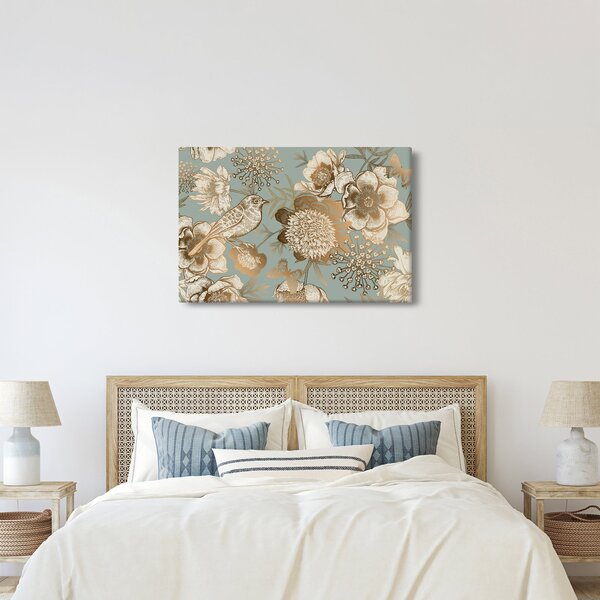 Slika - Vrt s pticom (90x60 cm)