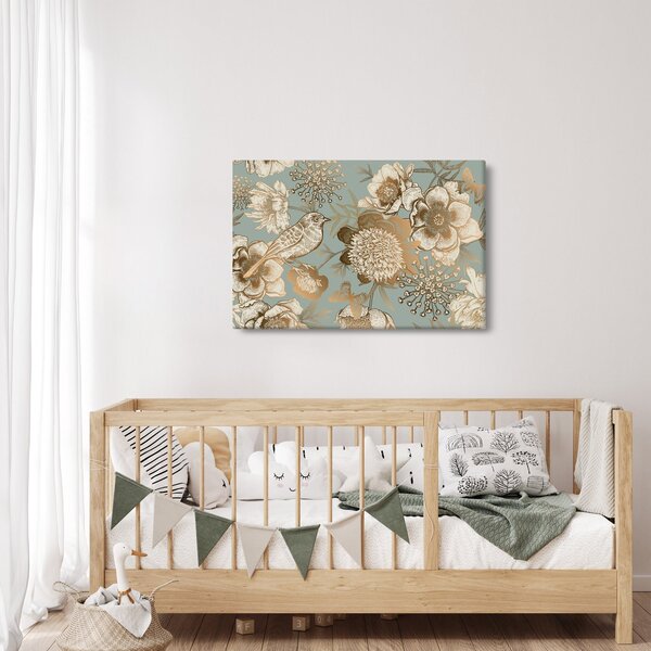 Slika - Vrt s pticom (90x60 cm)