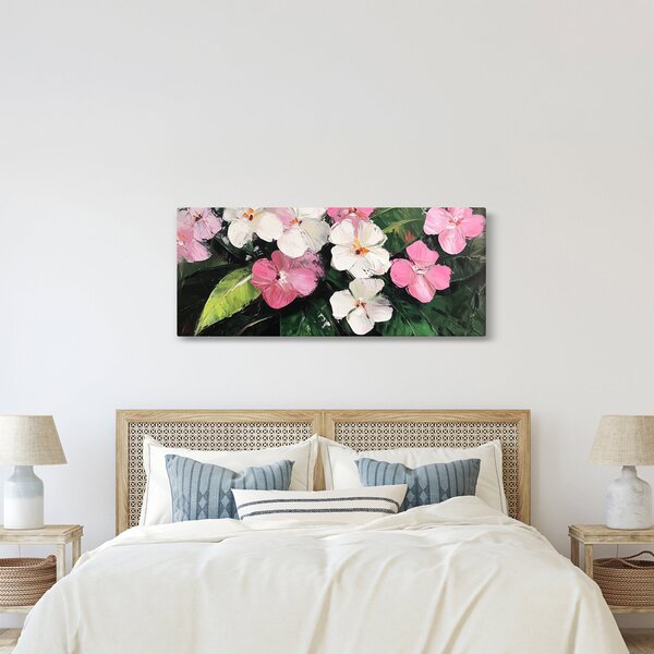 Slika - Ružičasti i bijeli cvjetovi (120x50 cm)