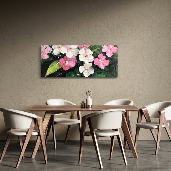 Slika - Ružičasti i bijeli cvjetovi (120x50 cm)