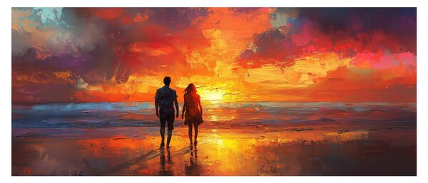Slika - Šetnja plažom (120x50 cm)