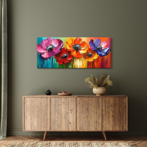 Slika - Pet šarenih cvjetova (120x50 cm)