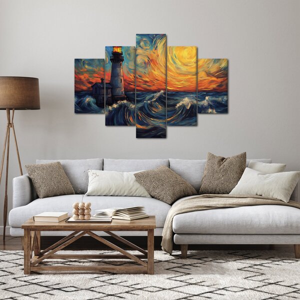 Slika - Svjetionik u valovima (150x105 cm)