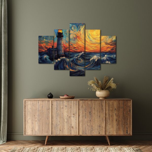 Slika - Svjetionik u valovima (150x105 cm)
