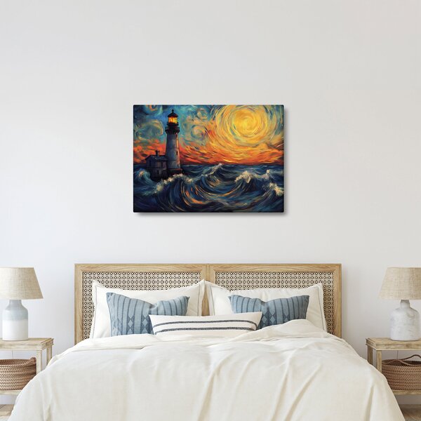 Slika - Svjetionik u valovima (70x50 cm)