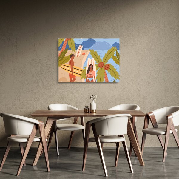 Staklena slika - Uživaj u životu (70x50 cm)