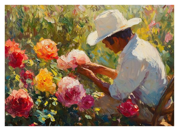 Staklena slika - Vrtlar (70x50 cm)