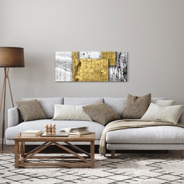 Slika - Zlatni kvadrati N⁰1 (120x50 cm)