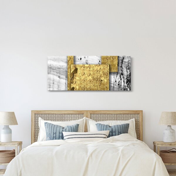 Slika - Zlatni kvadrati N⁰1 (120x50 cm)
