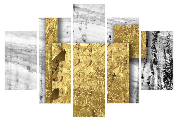 Slika - Zlatni kvadrati N⁰1 (150x105 cm)