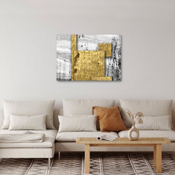 Slika - Zlatni kvadrati N⁰1 (70x50 cm)