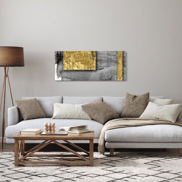 Slika - Zlatni kvadrati N⁰2 (120x50 cm)