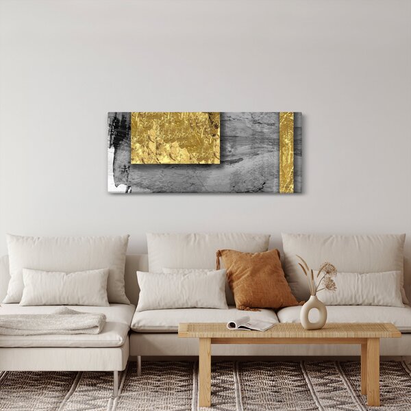 Slika - Zlatni kvadrati N⁰2 (120x50 cm)