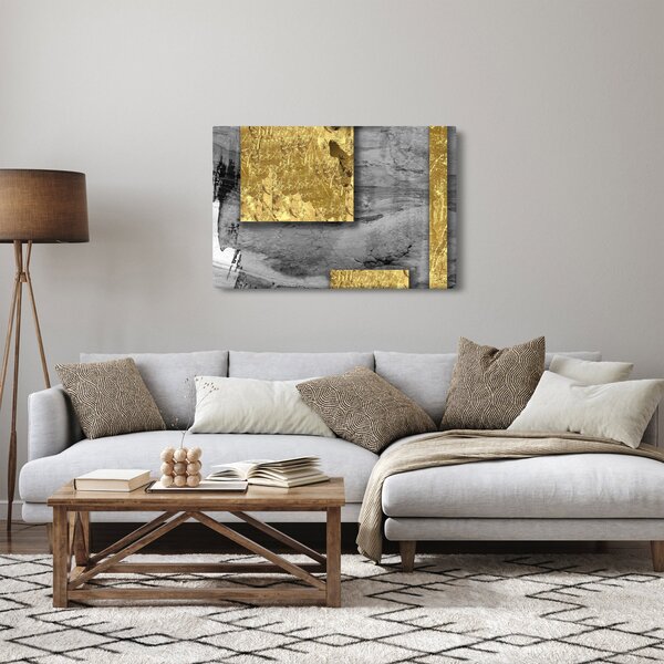 Slika - Zlatni kvadrati N⁰2 (90x60 cm)