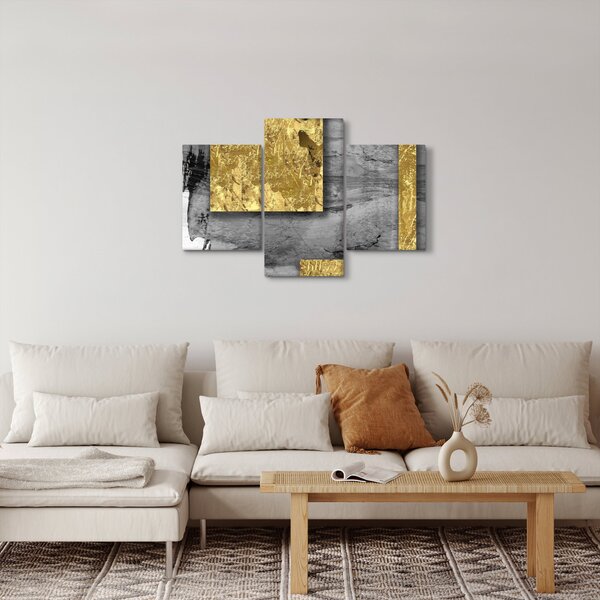 Slika - Zlatni kvadrati N⁰2 (90x60 cm)