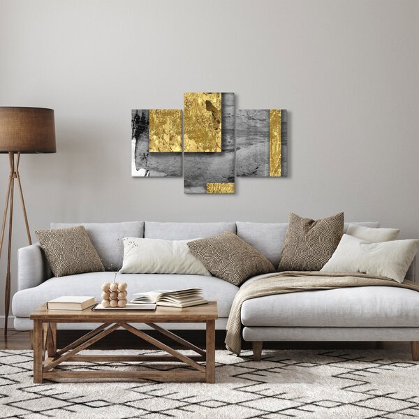 Slika - Zlatni kvadrati N⁰2 (90x60 cm)