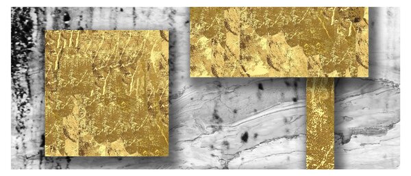 Slika - Zlatni kvadrati N⁰3 (120x50 cm)
