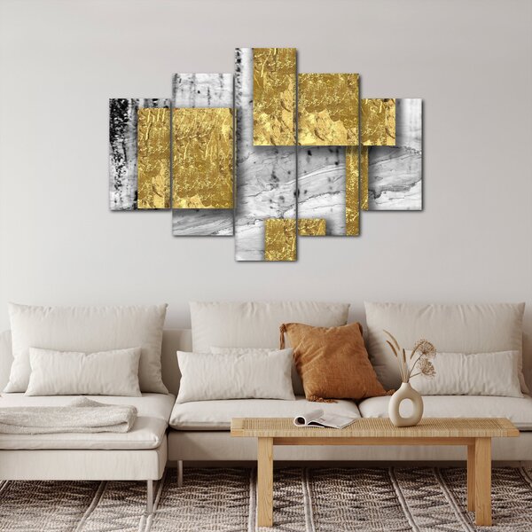 Slika - Zlatni kvadrati N⁰3 (150x105 cm)