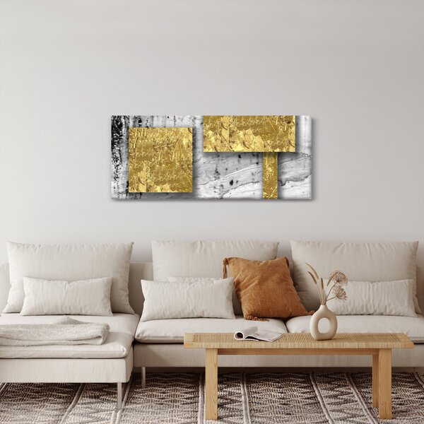 Slika - Zlatni kvadrati N⁰3 (120x50 cm)