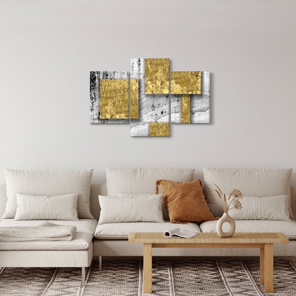 Slika - Zlatni kvadrati N⁰3 (90x60 cm)