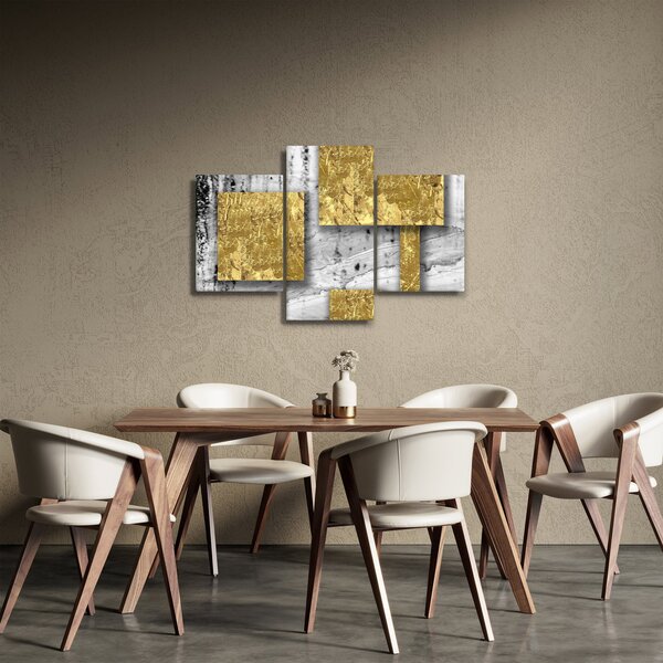 Slika - Zlatni kvadrati N⁰3 (90x60 cm)