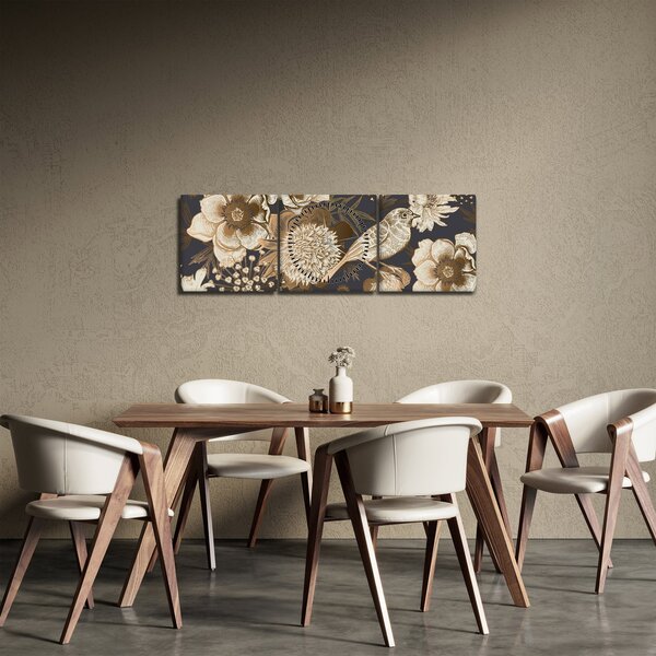 Slika - Zlatni vrt (sa satom) (90x30 cm)