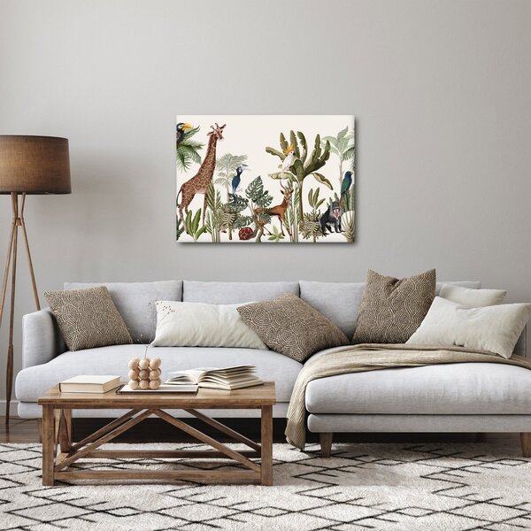 Slika - Džungla puna životinja (70x50 cm)