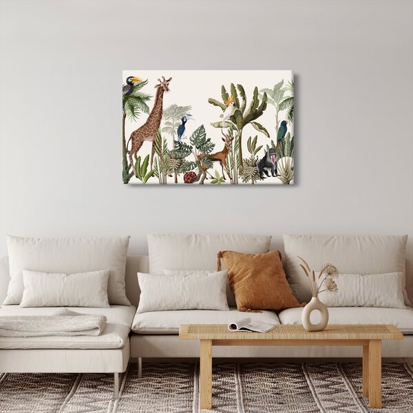 Slika - Džungla puna životinja (90x60 cm)