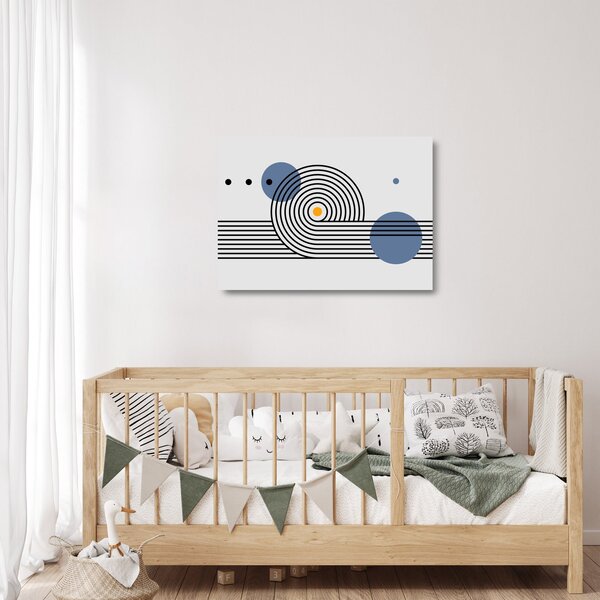 Staklena slika - Minimalistička apstrakcija N⁰1 (70x50 cm)
