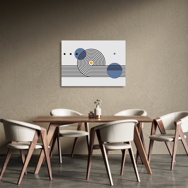 Staklena slika - Minimalistička apstrakcija N⁰1 (70x50 cm)