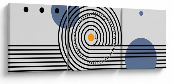 Slika - Minimalistička apstrakcija N⁰1 (sa satom) (90x30 cm)