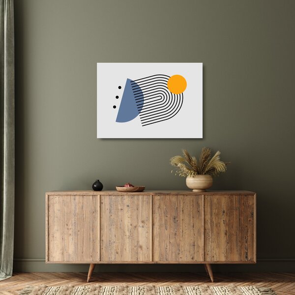 Staklena slika - Minimalistička apstrakcija N⁰2 (70x50 cm)