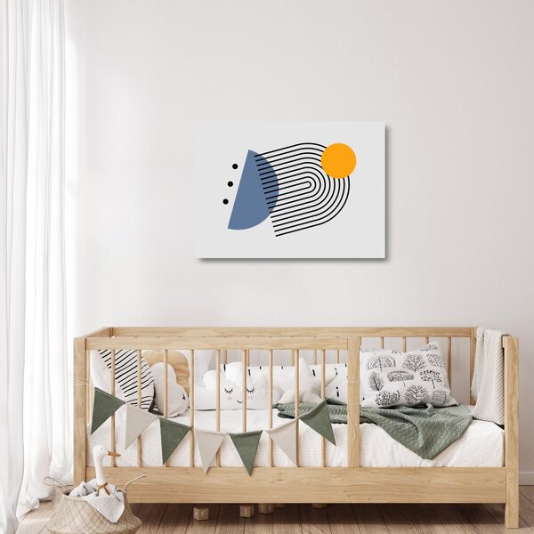 Staklena slika - Minimalistička apstrakcija N⁰2 (70x50 cm)