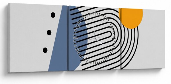 Slika - Minimalistička apstrakcija N⁰2 (sa satom) (90x30 cm)