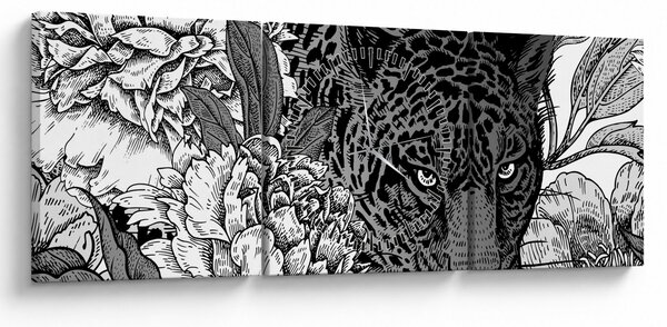Slika - Egzotični vrt (sa satom) (90x30 cm)