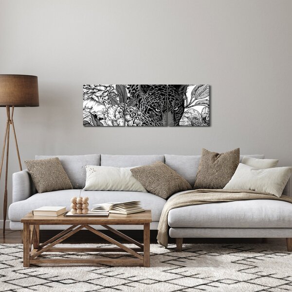 Slika - Egzotični vrt (sa satom) (90x30 cm)