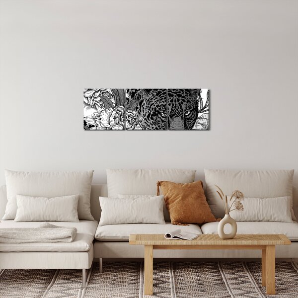 Slika - Egzotični vrt (sa satom) (90x30 cm)
