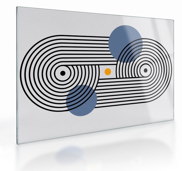Staklena slika - Minimalistička apstrakcija N⁰3 (70x50 cm)