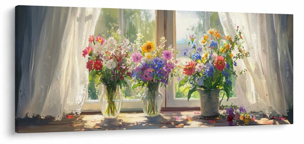 Slika - Buket kraj prozora (120x50 cm)